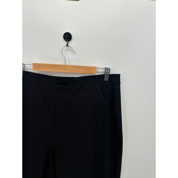 Chicos Women Black Pull On Stretch Cropped Pants Size 12 Comfort Casual UPF Snap - Picture 5 of 8